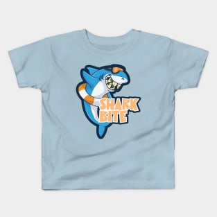 Cute big teeth blue shark character Kids T-Shirt